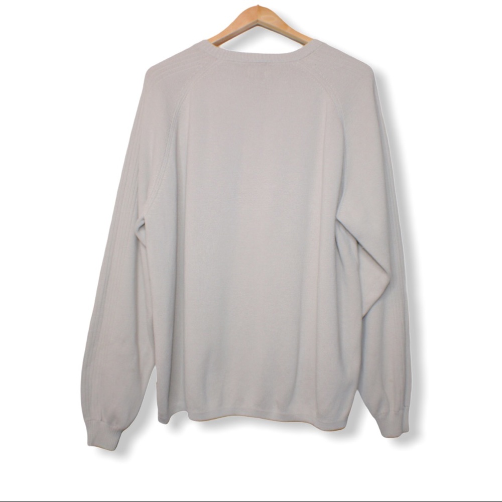 Timberland Light Gray Knit Grandpa Sweater 2XL - Picture 2 of 11